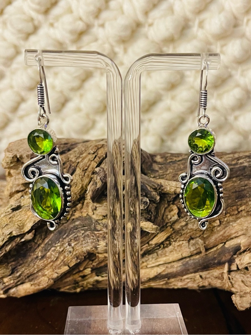 Peridot 925 Sterling Silver Earrings